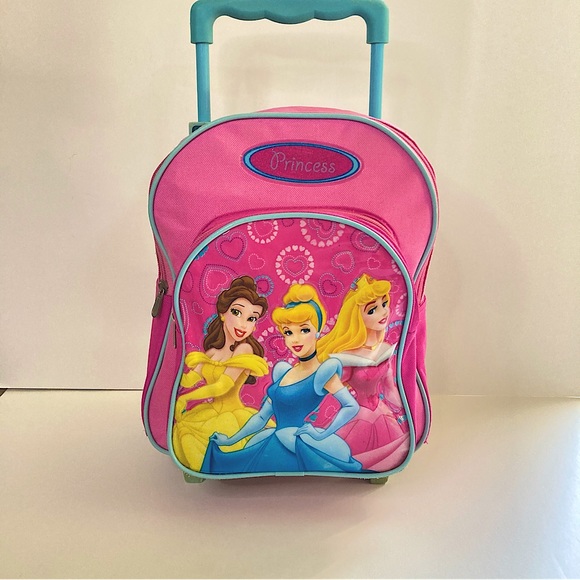 DISNEY PRINCESS ROLLING BACKPACK/LUGGAGE - Picture 2 of 14